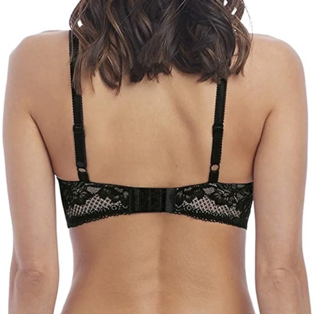 Wacoal Lace to Love Underwire Bra 855297 Black/Nude 34C